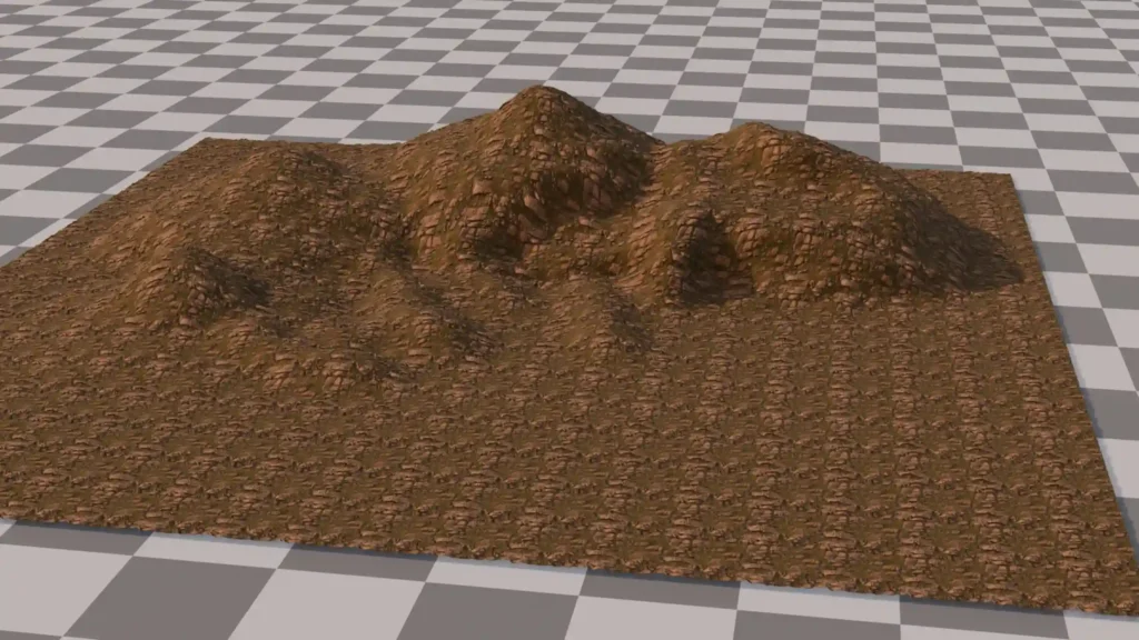 Textura repetida blender render montaña